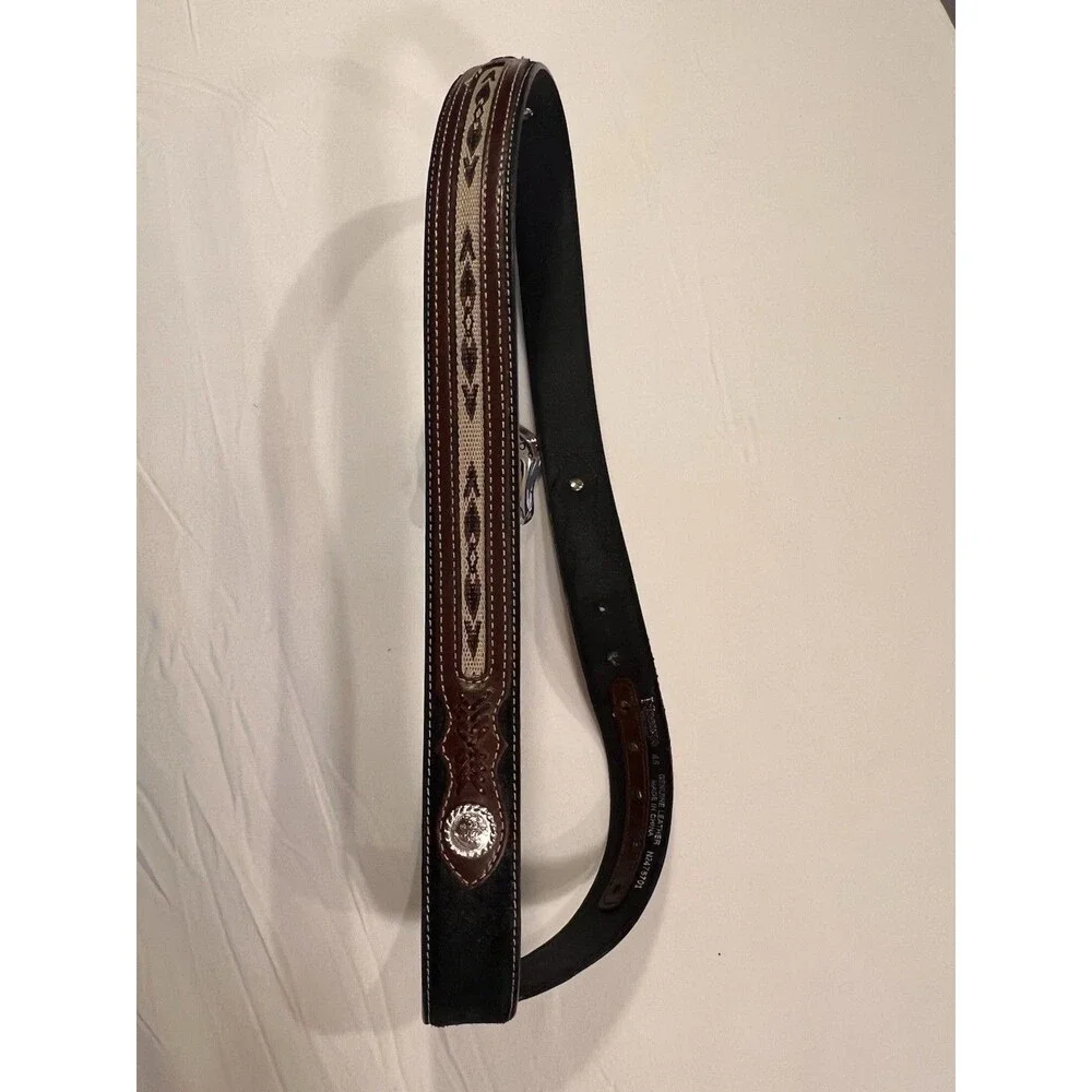 Nocona Genuine Leather Western Belt 46 Distressed